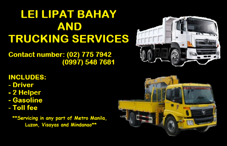 THE MOVERS LIPAT BAHAY AND TRUCKING SERVICES - Services 