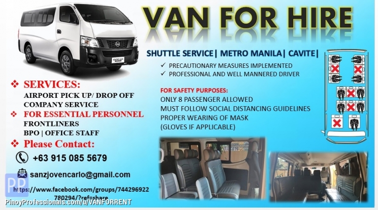rent van with driver